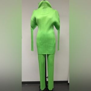 2004 Pleats Please Collection Green Co-ord set by Issey Miyake